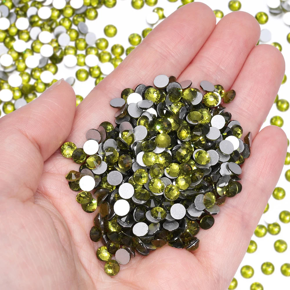 Wholesale 14400pcs/bag Non Hotfix Rhinestones SS6-SS30 Glass Crystal Flatback Regular Cut Rhinestones for Nails Art