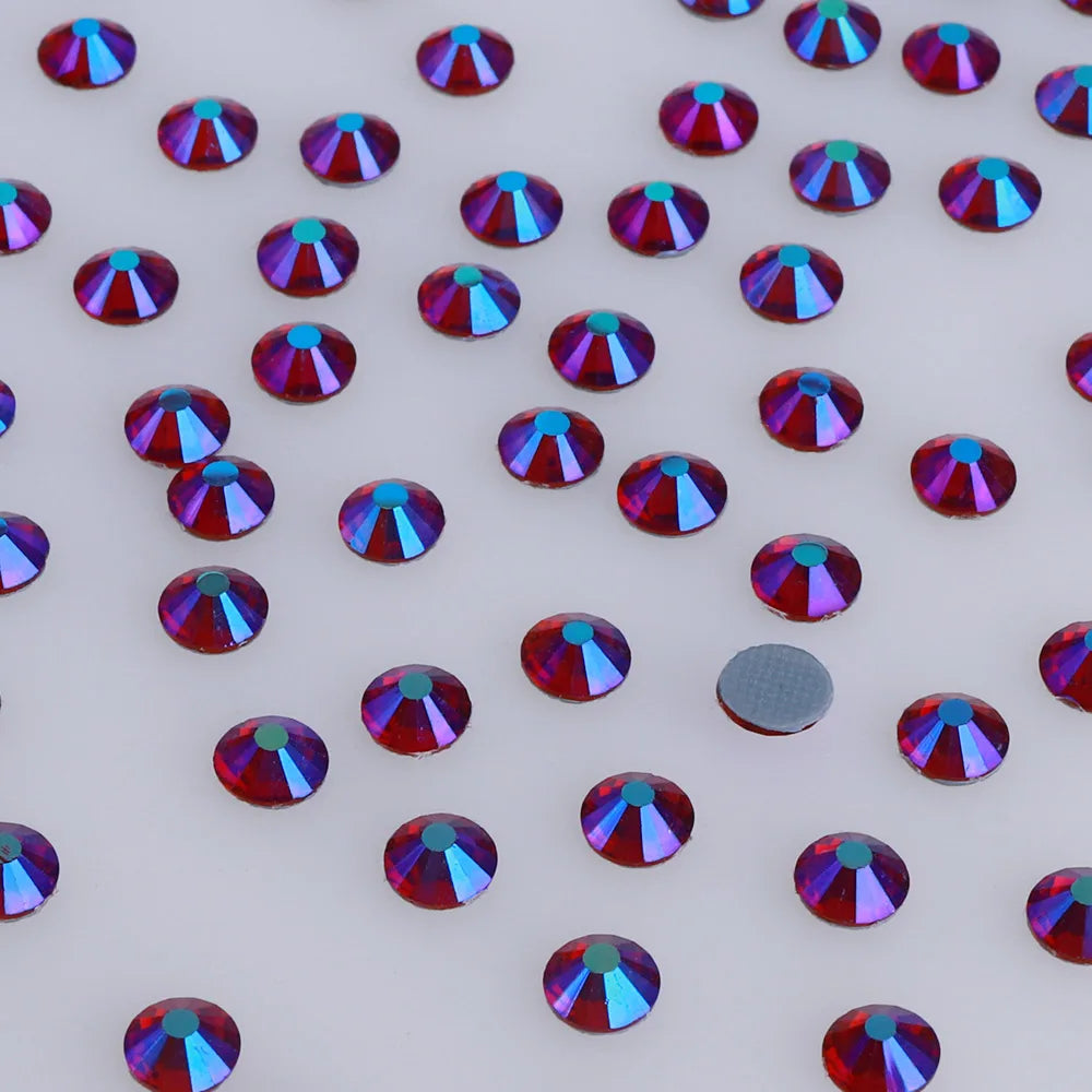 Wholesale Hot Fix Rhinestones Bulk Glass Flatback Crystal AB Rhinestones for Nail Clothes Shoes Crafts