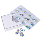 Factory Whosale Mixsize Drop Sew-on Rhinestones  Bulk Flatback Coloful Rhinestones Sewing Strass Bling for Jewelry Dress