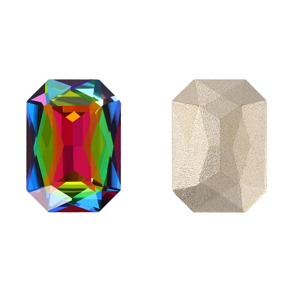 QIYI K9 Glass Grade AAAAAA Loose Rhinestones Maxi Cushion Octagon Point Back Stones
