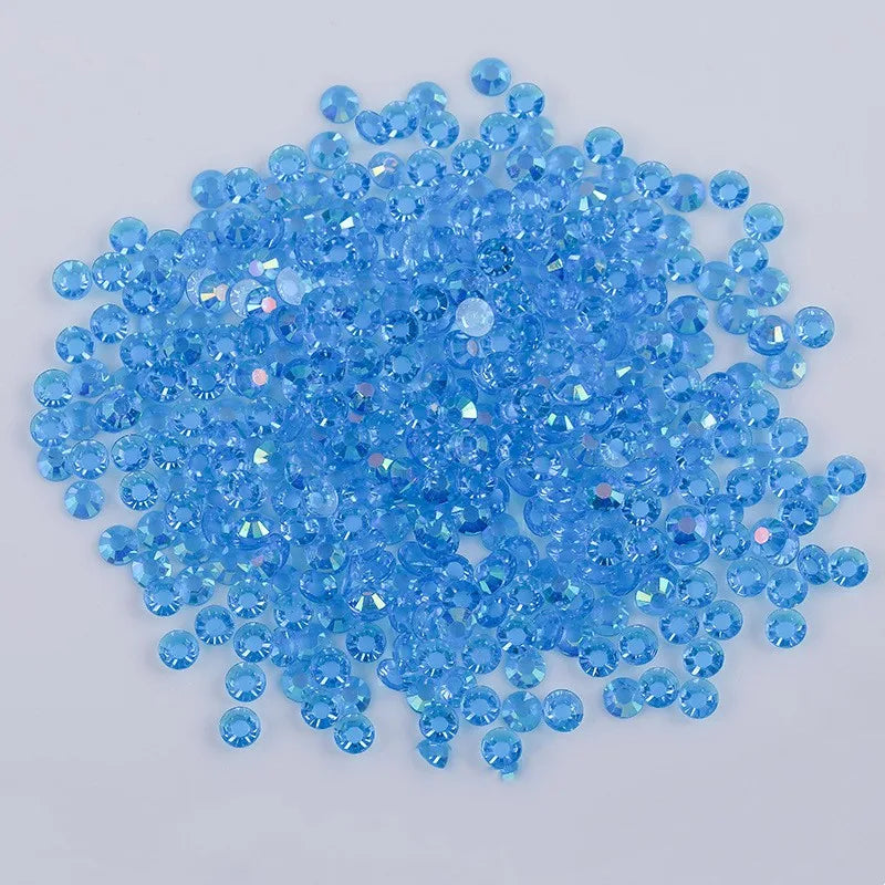 Wholesale Hot Fix Flat Bottomed Jelly Rhinestones Transparent Crystal Rhinestone for Handicrafts