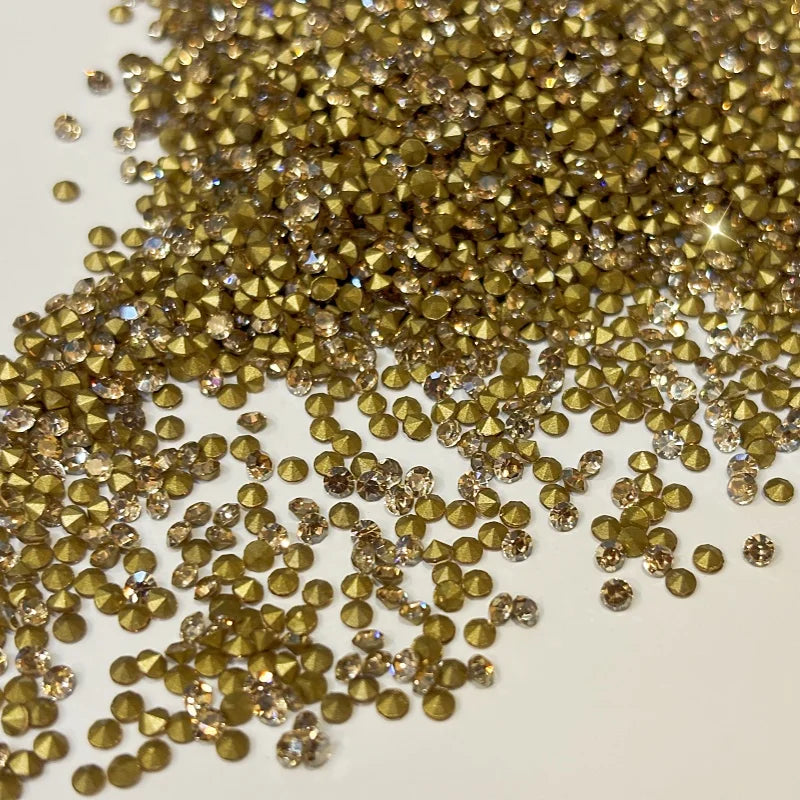 SS4.5 Golden Shadow Rhinestone Wholesale Point Back Glass Crystal Nail Art DIY Garment Accessories Rhinestone