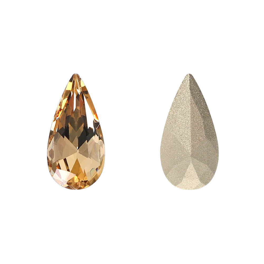 New Arrival Tear Drop Shape K9 Glass Grade AAAAAA Fancy Shape Sparkling Bright Shining Point Back Loose Customized Rhinestones