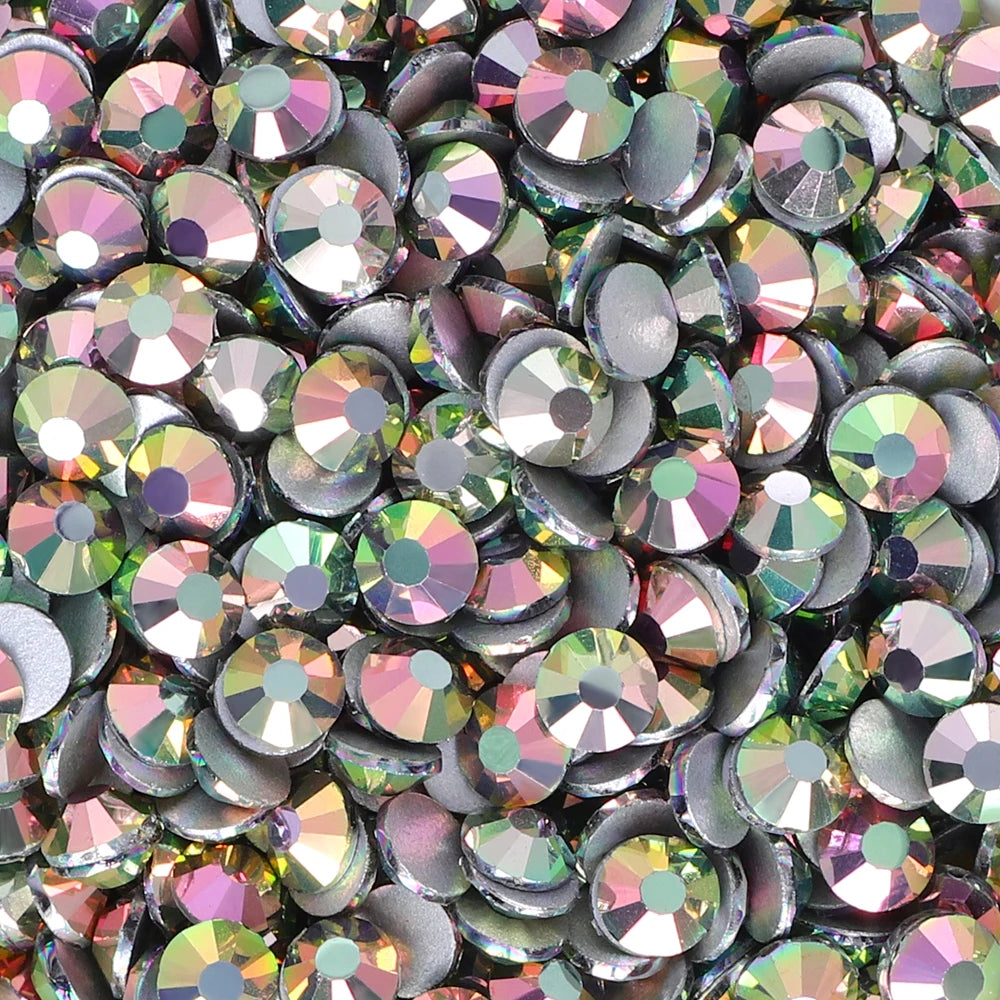 34Kinds Pink Color SS6-SS30 Crystal Rhinestones Ready Stock Non Hotfix Glue on Rhinestones for Gymnastics Performance Clothing