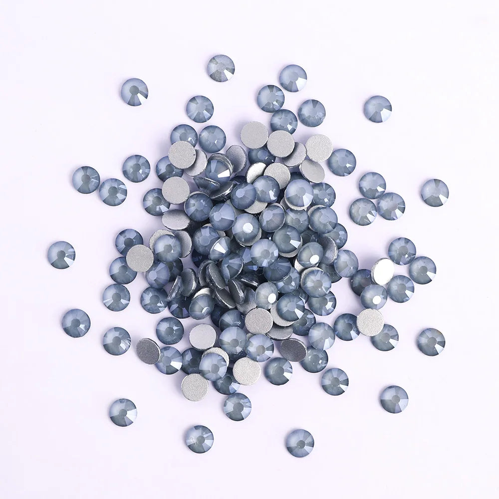 Silver Back Mocha  Crystal  Glass Flat Back Rhinestones Non Hot Fix Crystal AB Rhinestones in Bulk 1201-1209