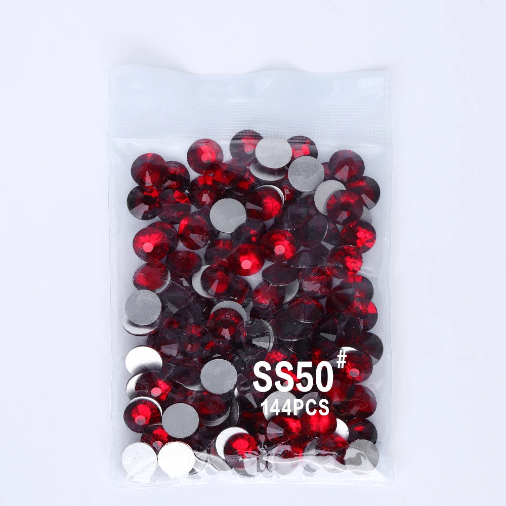 SS50 Rhinestone Big Size Wholesale Flat Back Rhinestone  Non Hotfix Flat Back Crystal  Glass Rhinestones for DIY Gym Clothing