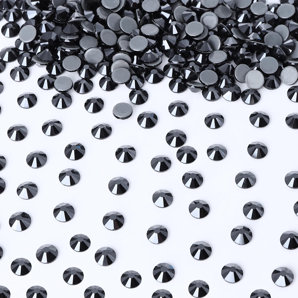 SS6-SS30 Wholesale Small Bag Non Hotfix Glue on 4A+ Quality Rhinestones Glass Crystal Flatback Regular Cut for Nail Art