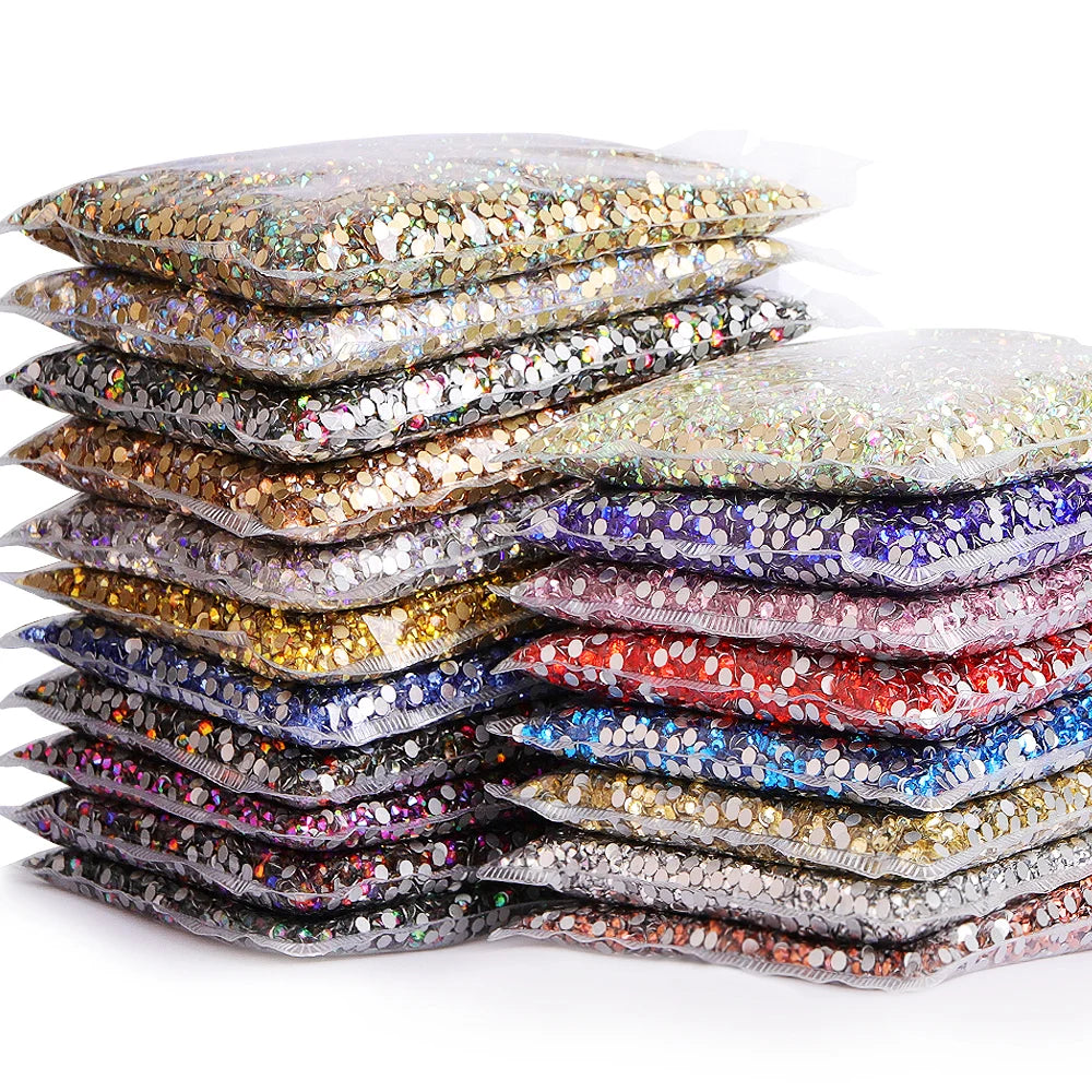 Factory Hot Selling Crystal AB Rhinestones 14400PCS Glass Non Hotfix Flatback Rhinestone Bulk for Nail Art Garment