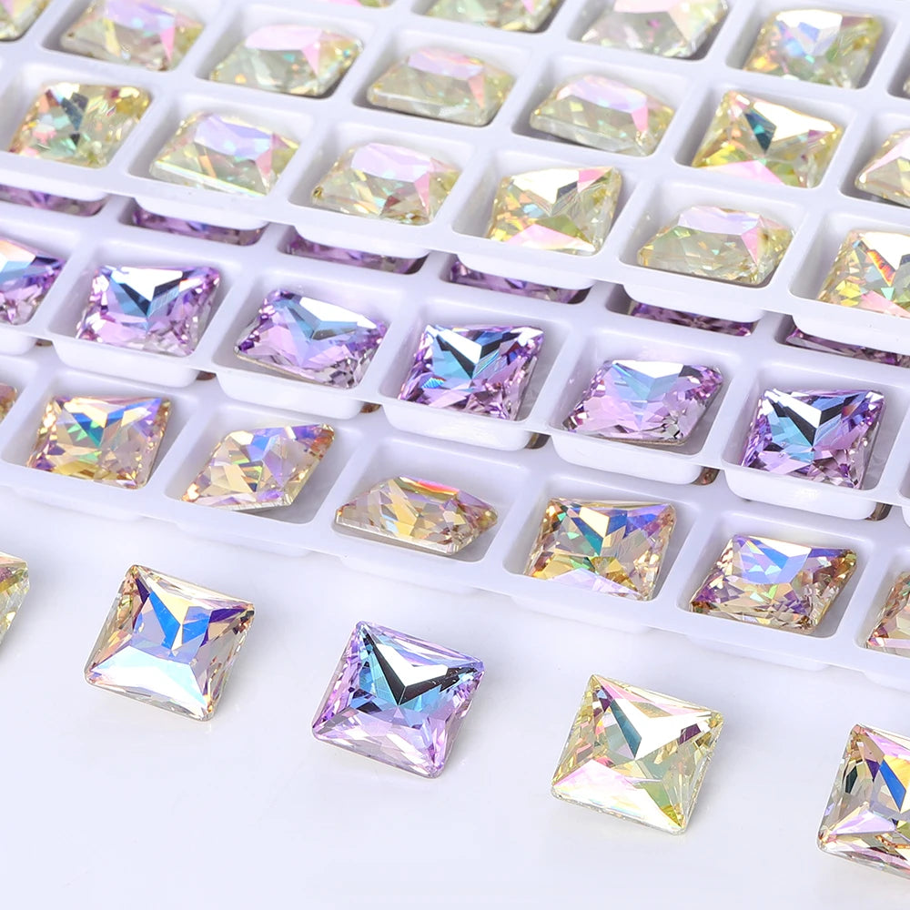 Effect Color Hot Selling Latest Fashion Design Factory Wholesale New Design Eco-friendly Materials K9 Glass Point Back Stone