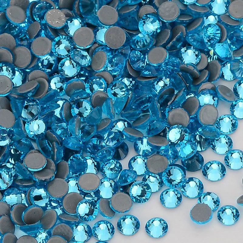 Wholesale Factory Price Flat Back Rhinestone Round Glass Rhinestones Hotfix Crystal Stone Delicate for Clothing Accessories