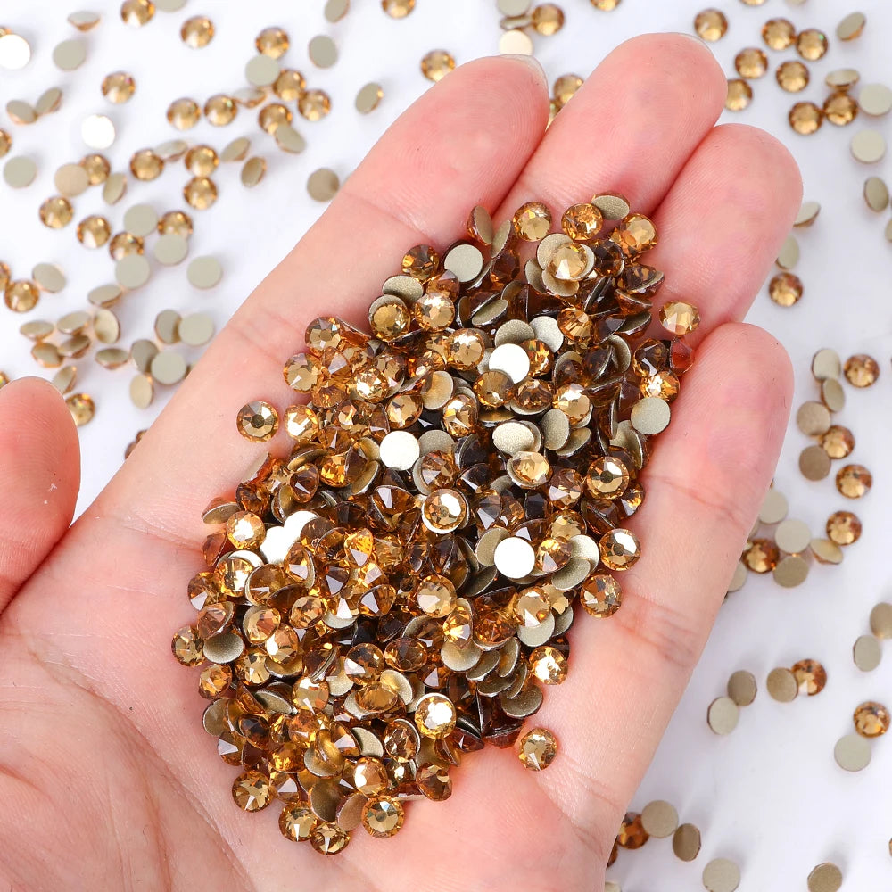 Top Quality 2088 Crystal Glass Rhinestones 16 Cut Facets Round Flatback Diamond Strass AB in Bulk Stones for Cloth Tumbler