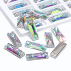 3250 Wholesale Rectangle  Cosmic  4*8/6*18/7*21/8.5*26mm Crystal Glass Sew-on Rhinestones Flatback or Clothing Decoration