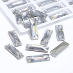 3250 Wholesale Rectangle  Cosmic  4*8/6*18/7*21/8.5*26mm Crystal Glass Sew-on Rhinestones Flatback or Clothing Decoration