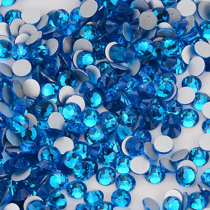 Wholesa 14400PCS Crystal AB Rhinestones Bulk Glass Flatback Non Hotfix Rhinestones Ss10 for Nail Art Garment
