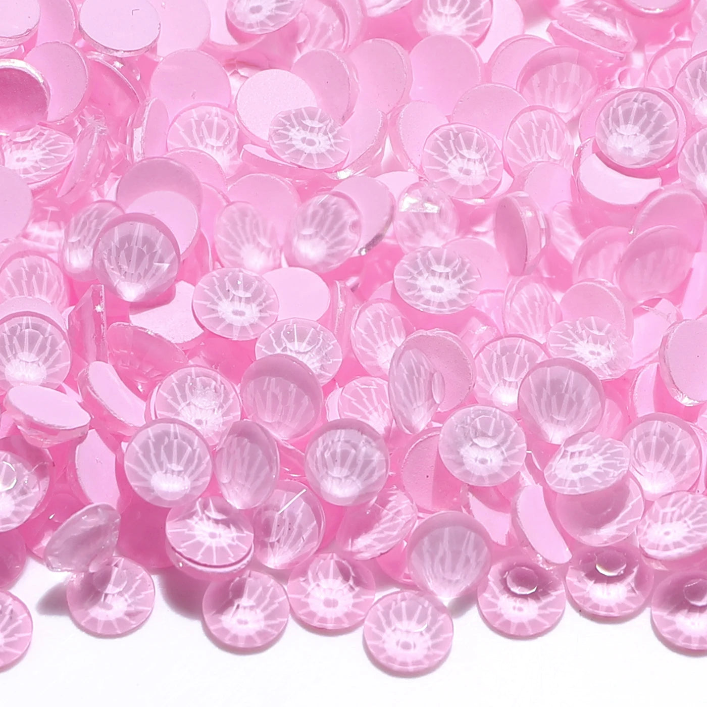 34Kinds Pink Color SS6-SS30 Crystal Rhinestones Ready Stock Non Hotfix Glue on Rhinestones for Gymnastics Performance Clothing