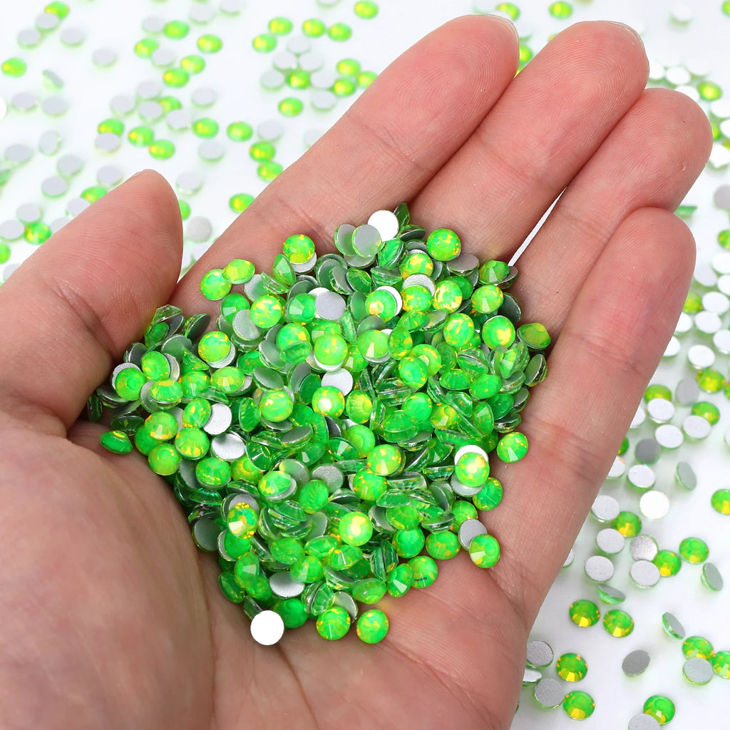 Flashing Colors New Design Wholesale Rhinestone Non Hotfix Flat Back Crystal Glass  for DIY Nail Clothing