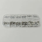 Small Size 3D Transparent Flat Bottomed Nail Rhinestone Jewelry Versatile Glass Diamond Decoration for Shoes Garments Bags Hats