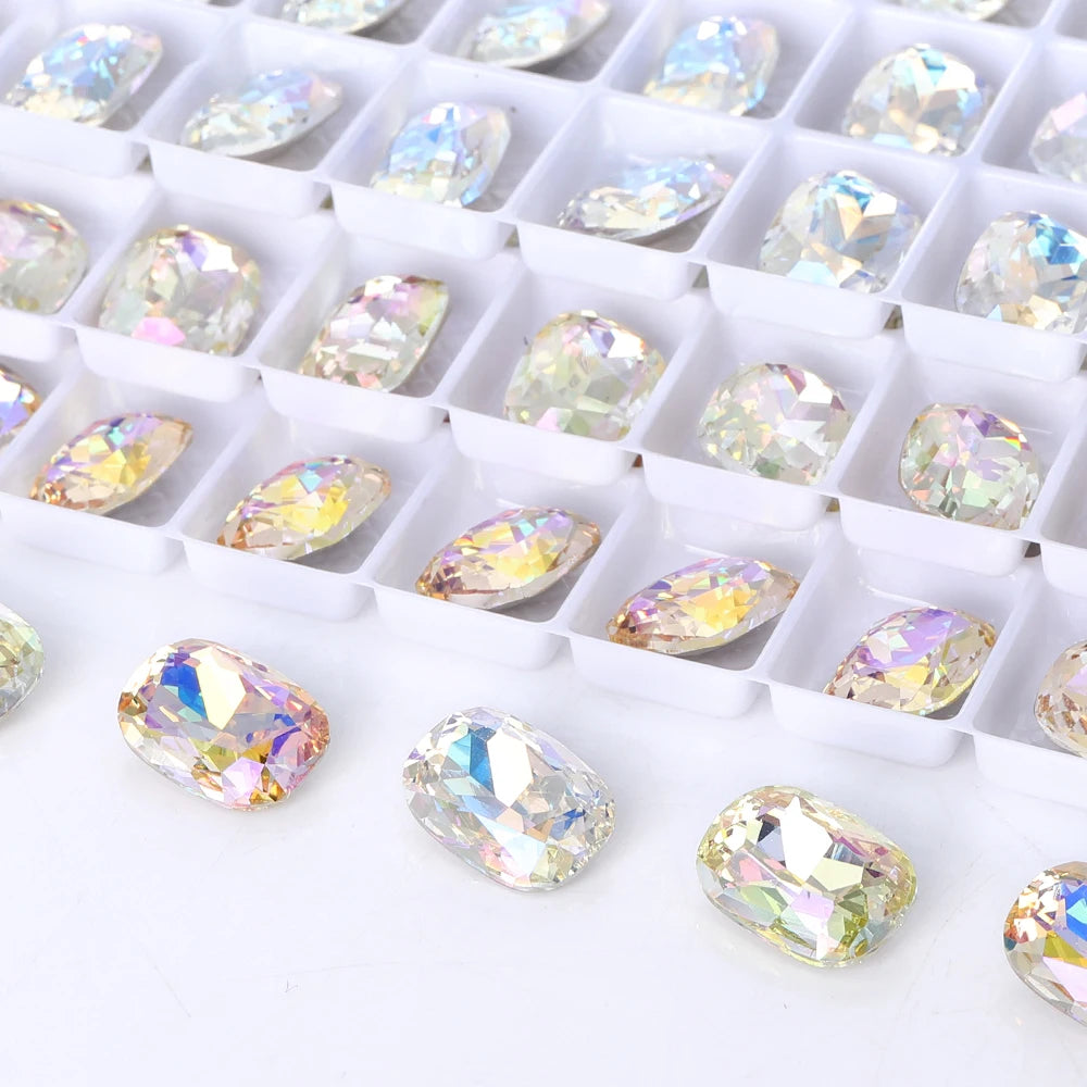 4568 Qiyi Innovative Design Classical Baguette Fancy Stone Top Quality Grade 6A K9 Glass Point Back Stones for DIY Decoration