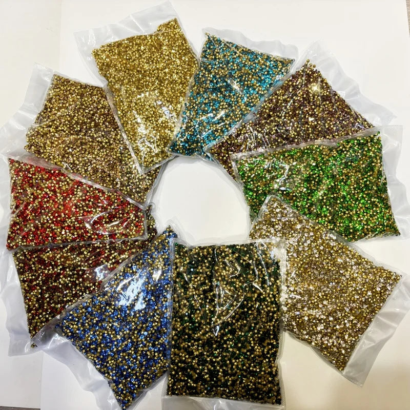 Wholesale SS4-SS28 Diamond Crystal Rhinestone Nail Art DIY Jewelry Accessories Point-back Glass Chaton Rhinestone