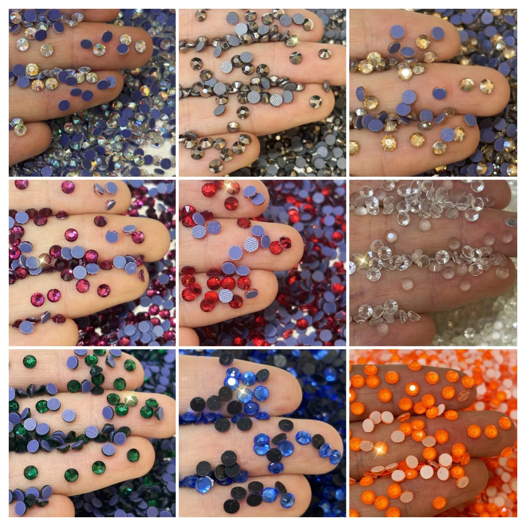 Wholesale Flatback Hot Fix Rhinestone Bags Garments Shoe Jewelry Decoration Glass Rhinestone
