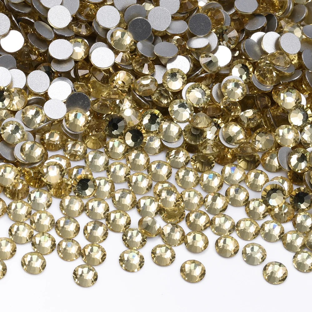 Newest Glass Rhinestones Non HotFix Flatback Rhinestones Bling Shine Bright Bulk Cup Rhinestone for Clothing Accessories