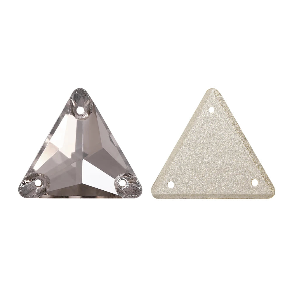 3270 Factory Direct 12mm/16mm/22mm Different Sizes 55+ Colors Top Quality Durable Grade AAAAAA Glass Triangle Sew-on Rhinestone