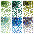QIYI Hot Selling High Quality Multi Sizes Fashion Green Line Non Hofix Glass Flat Back Rhinestone for Decorate Garment Nail Art
