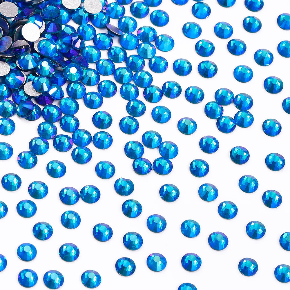 SS6-SS30 Wholesale Small Bag Non Hotfix Glue on 4A+ Quality Rhinestones Glass Crystal Flatback Regular Cut for Nail Art