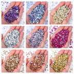 QIYI Wholesale Purple Pink  Brown Over 200 Colors Non Hotfix FlatBack Stone Glass Crystal AB Rhinestones for Tumbler