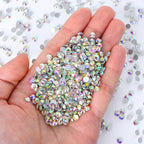 Wholesale 14400pcs Glass Crystal Glue on Rhinestones Bulk Non Hotfix Flatback Rhinestones for Wedding Accessories