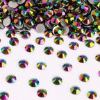 Factory Wholesale SS3 SS4 SS5 SS6 SS8 SS10 SS12 SS16 SS20 Green Magic Crystal Rhinestone Bulk Glass  for Jewelry