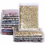 QIYI Wholesale 14400pcs Bulk Package Non Hotfix Rhinestones Glitter Bling Glue on Rhinestones for Accessories