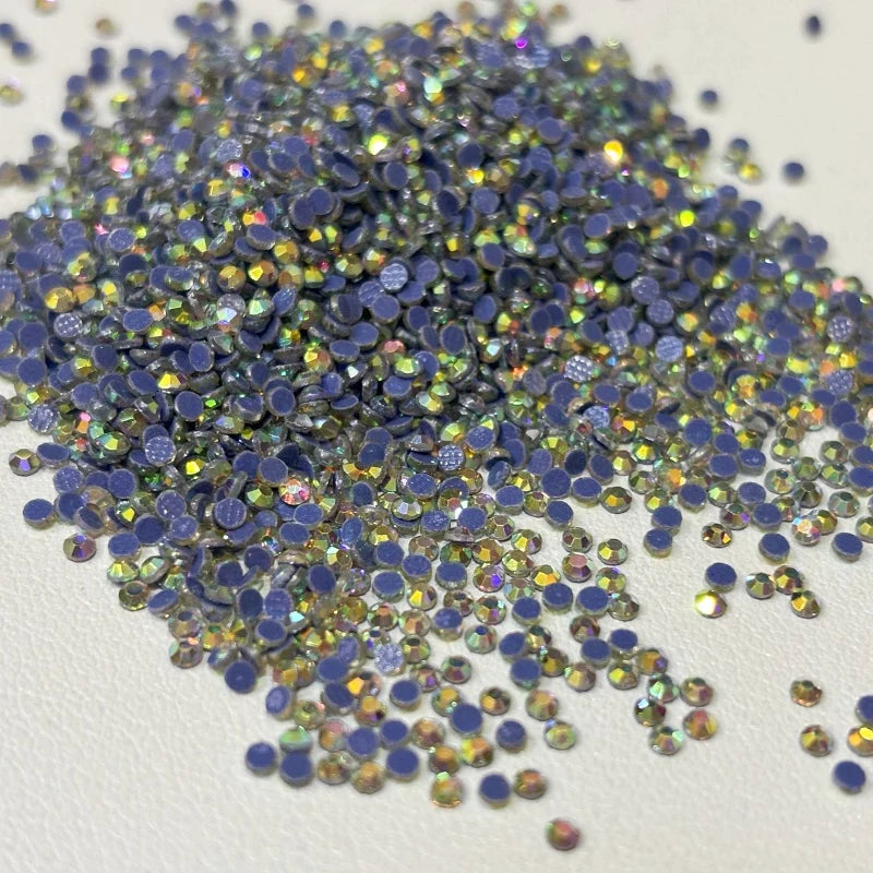 Crystal AB Flat Back Hot Fix Rhinestone in Bulk Wholesale Loose Rhinestone Nail Rhinestone DIY Crystal Jewelry Accessories