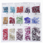 QIYI Wholesale Mixed Size Ss3-ss20 Crystal Rhinestones  Non- Hotfix Round Loose RhinestonesBulk for Decorative Nail Art Crafts