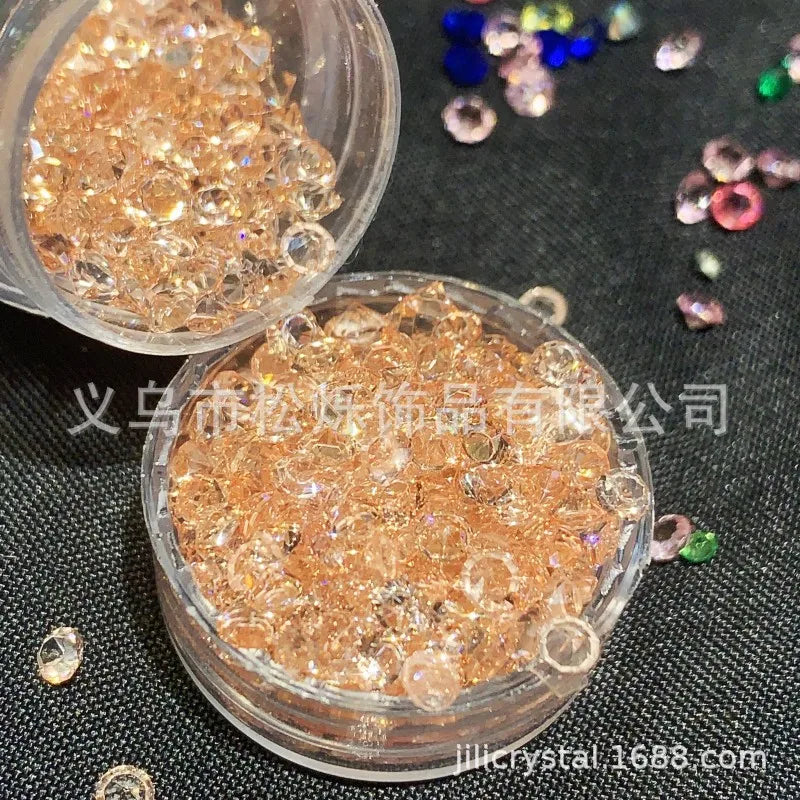 Wholesale Unique Gradient Coloured Plastic Resin Rhinestones Loose Beads for DIY Accessories Bulk Craft Materials