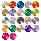 3200 QIYI Innovative Design Top Quality Rivoli Shape Flat Back Glass Crystal Sew on Rhinestones for Designer Garment Decoration