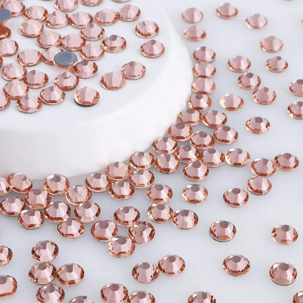 Wholesale Factory Price Flat Back Rhinestone Round Glass Rhinestones Hotfix Crystal Stone Delicate for Clothing Accessories