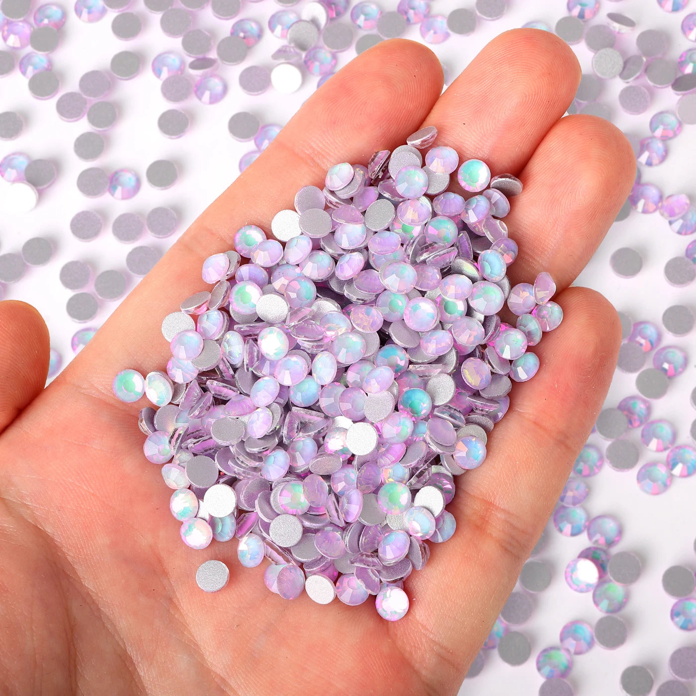 2024 New Colors Wholesale Luminous Rhinestone Non Hotfix  Flat Back Crystal Color Glass Rhinestones for DIY Nail Clothing