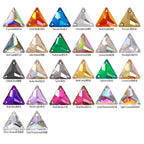 Triangle 80+Colors Sew on Rhinestones 3270 Glass Fancy Glass Flat Back Bling Bling Diamond Stone for Fashion Jewelry Clothes