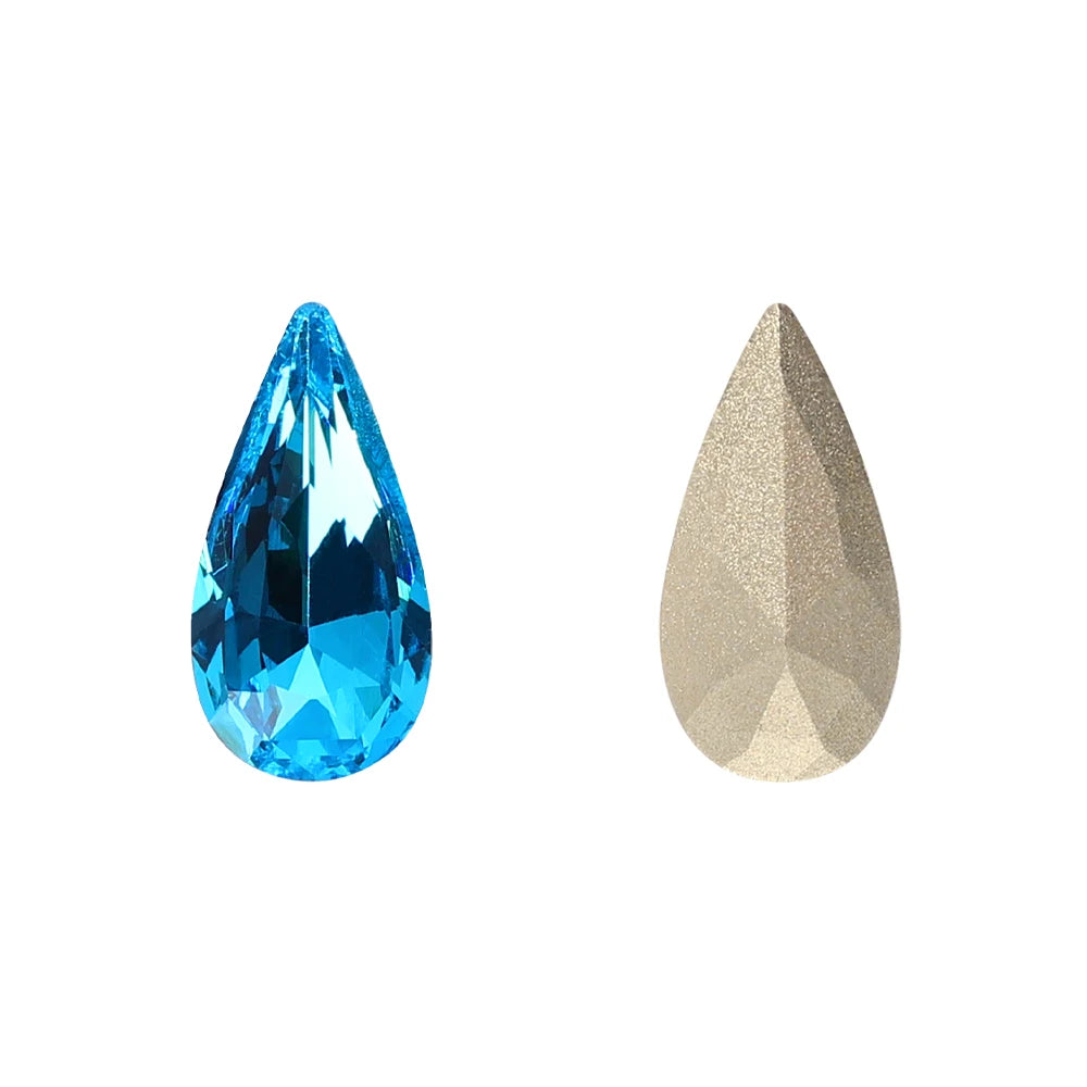 4322 Tear Drop Shape K9 Glass Grade AAAAAA High Quality 12 Facets Customized Color Point Back Rhinestone for Clothing Decoration