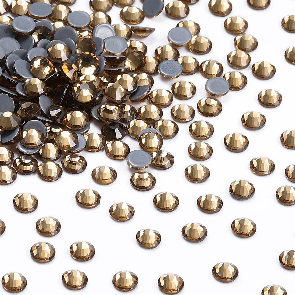 QIYI SS3-SS50 Colorful Hotfix Rhinestones Glitter Crystal Glue on Strass Diamond Rhinestones for Garment Decorations