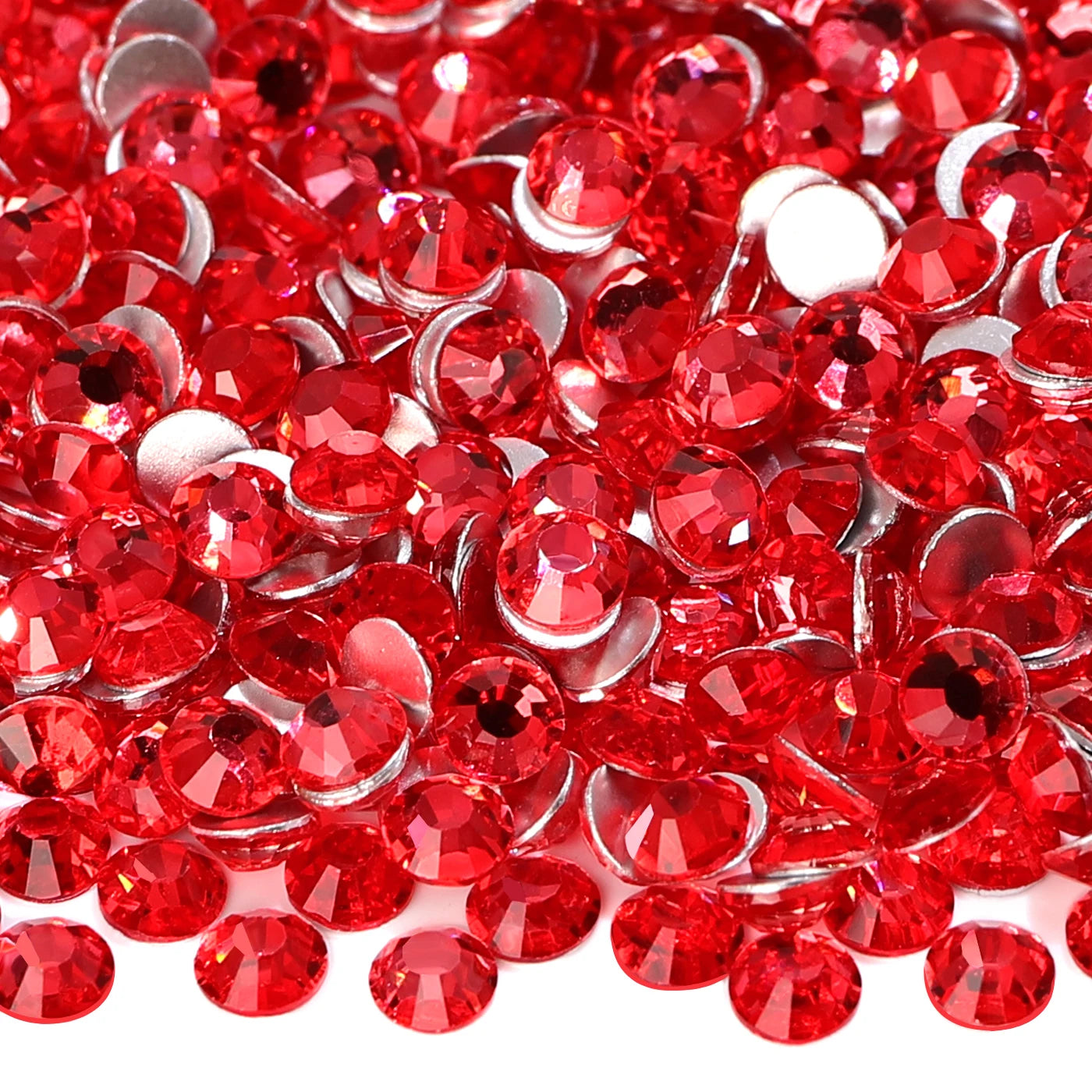Ready Stock 10 Kinds Red Colors S6-SS30 Bulk Regular Cut 12 Facets 4A+ Rhinestones Crystal Angola 2024 New Design Glass Clothing