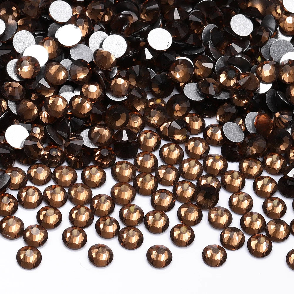 Newest Glass Rhinestones Non HotFix Flatback Rhinestones Bling Shine Bright Bulk Cup Rhinestone for Clothing Accessories