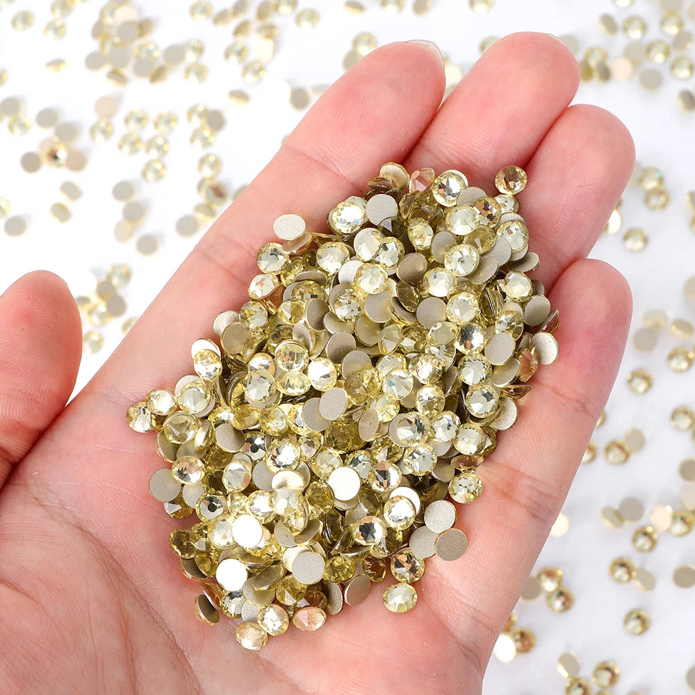 Top Quality 2088 Crystal Glass Rhinestones 16 Cut Facets Round Flatback Diamond Strass AB in Bulk Stones for Cloth Tumbler