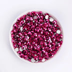Wholesale 1440pcs Customize Flat Back Crystal Rhinestones Mineral Fuchsia Nail Charms Diamond Glass Bulk for Jewelry
