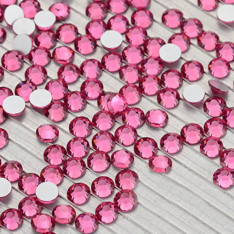 Factory Wholesale Rhinestones Lt Pink Color Silver Base Flat Back Strass Crystal Non Hot Fix Rhinestone for Bra Decoration