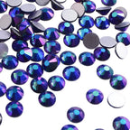 Crystal Sticker Blue AB Flatback Rhinestones Wholesale Bulk Peacock Glass Garment Shoes Bags Nail Art Hot Fix Rhinestones