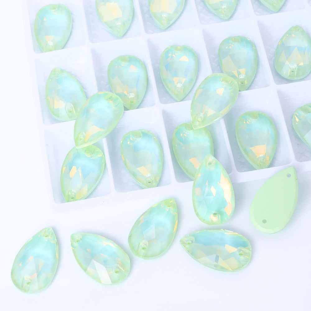 Wholesales Customize New Trend Drop  Shapes Colors Crystal Beads Sewing-On Rhinestones for Jewelry Clothes