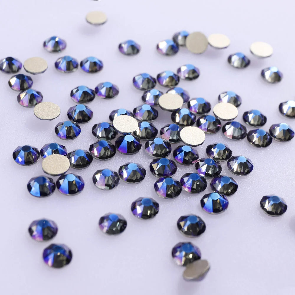 Base for Bra Decoration Sliver Factory Wholesale Crystal Flat Back Strass Crystal Non Hot Fix Rhinestone Glass 1 Bag Round Shape