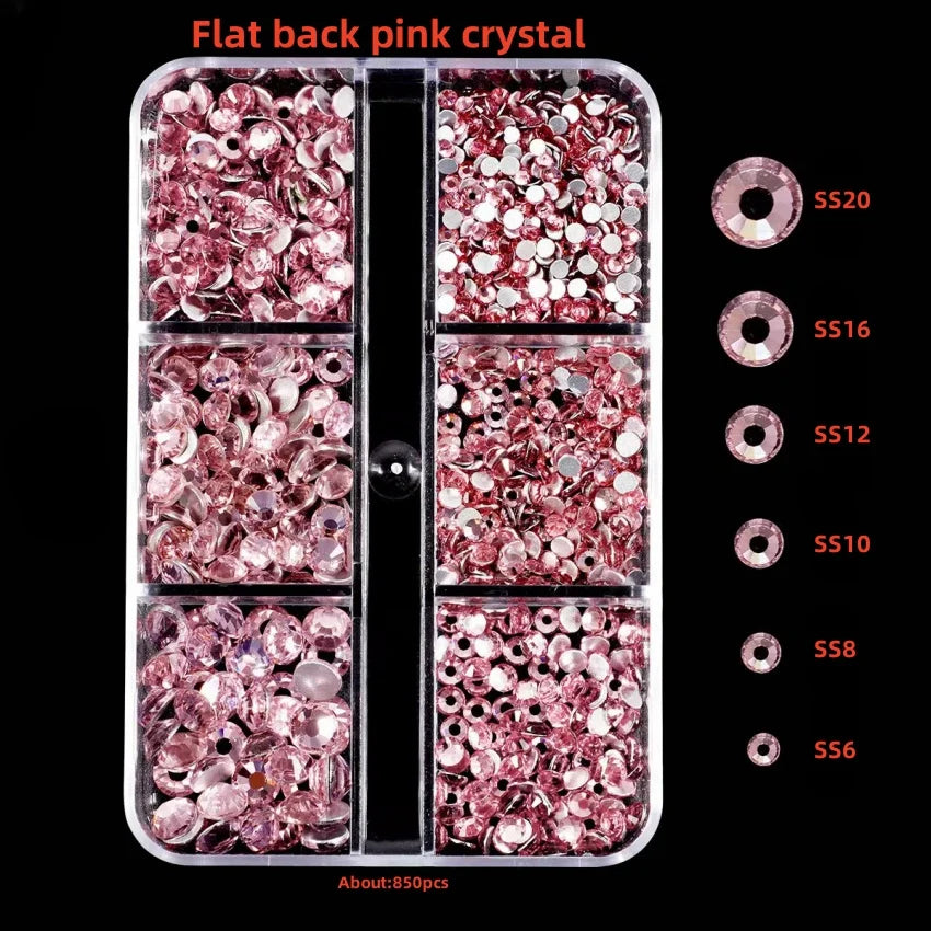 Hot Sales Nail Art Rhinestone Box Crystal Ab Colorful Rainbow Mix Shape Nail Diamond Decoration Nail Crystals Rhinestones